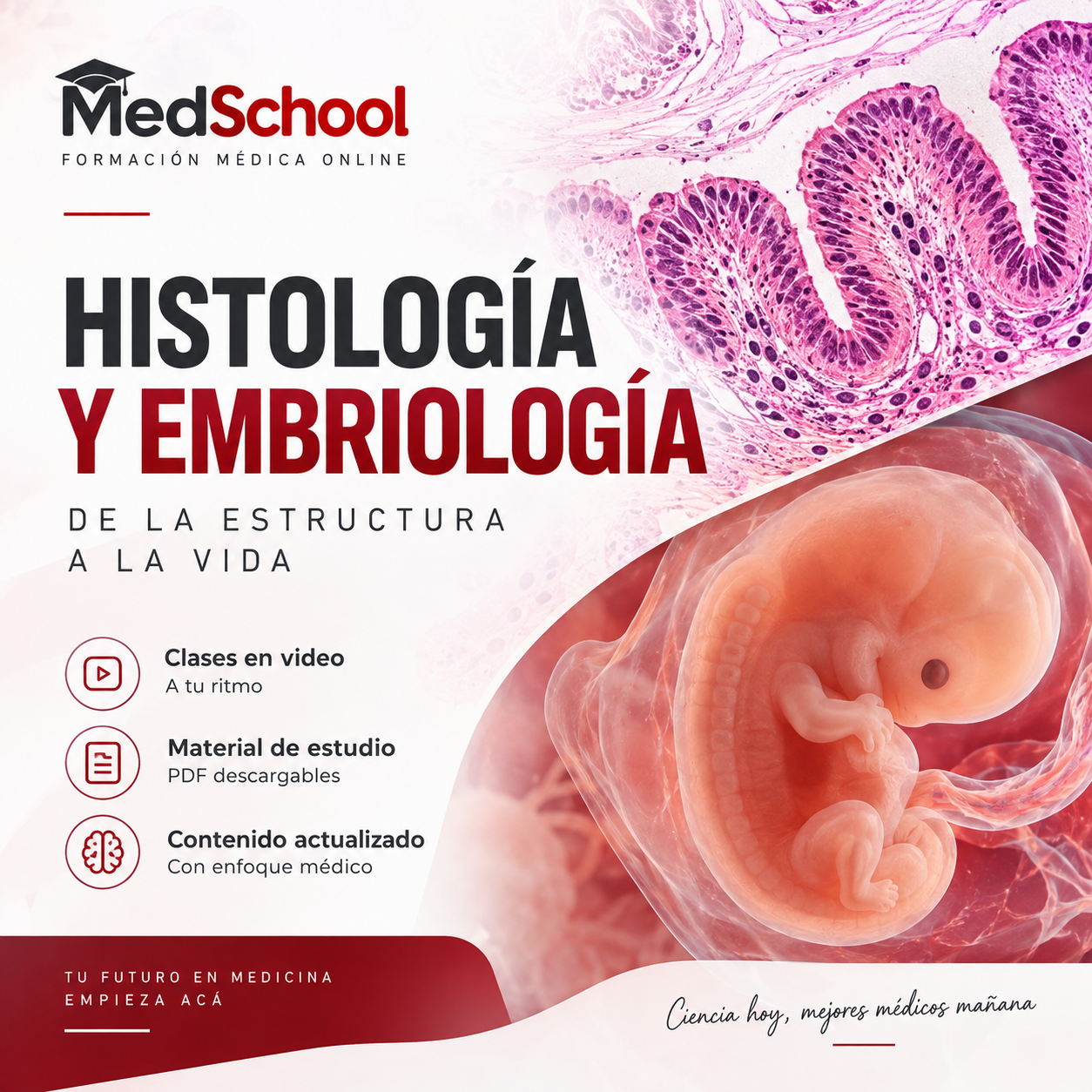 Histología y embriología de sistemas y aparatos